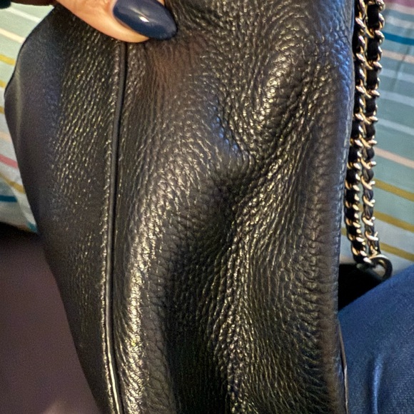 Tory Burch Black Embossed Shoulder Bag - Picture 8 of 11